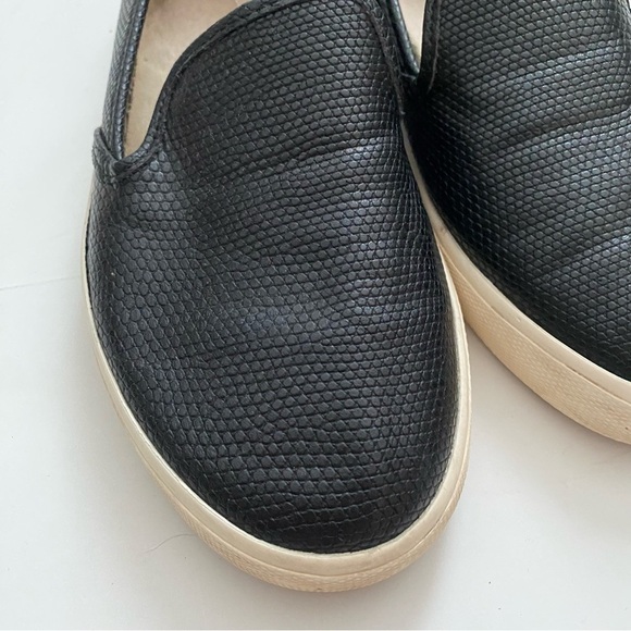 H&M Black Snakeskin Faux Leather Slip On Sneakers Flat 8 8.5 39 - Picture 5 of 10